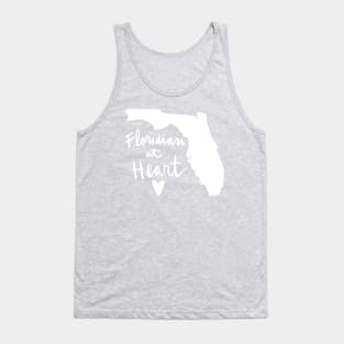 Floridian At Heart: Florida State Pride Calligraphy Tank Top